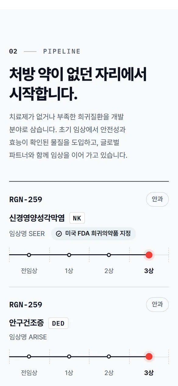 시안 A 모바일 파이프라인 영역