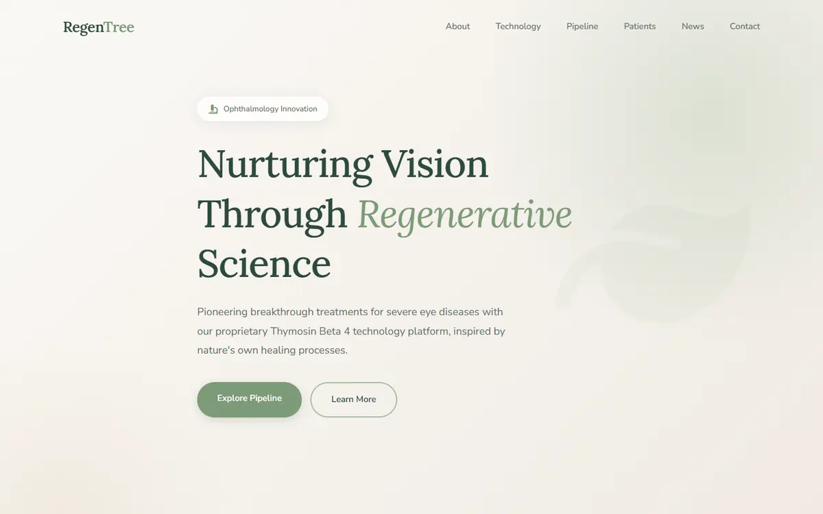 1월 스케치 07 SAGE GROWTH의 첫 화면. 제목은 Nurturing Vision Through Regenerative Science