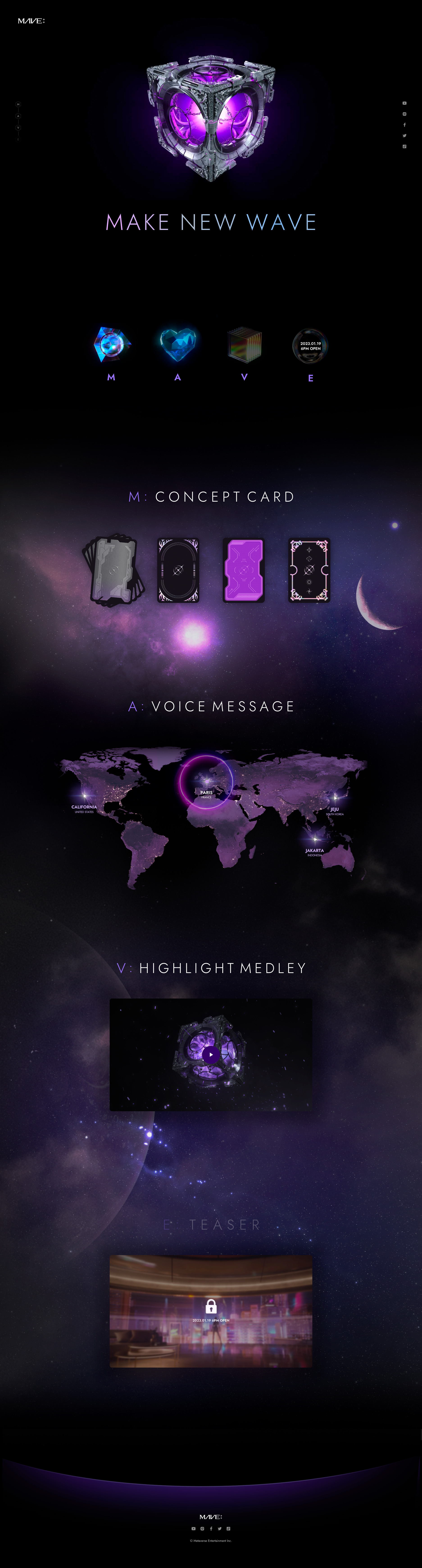 MAVE_ Teaser 랜딩 히어로 이미지