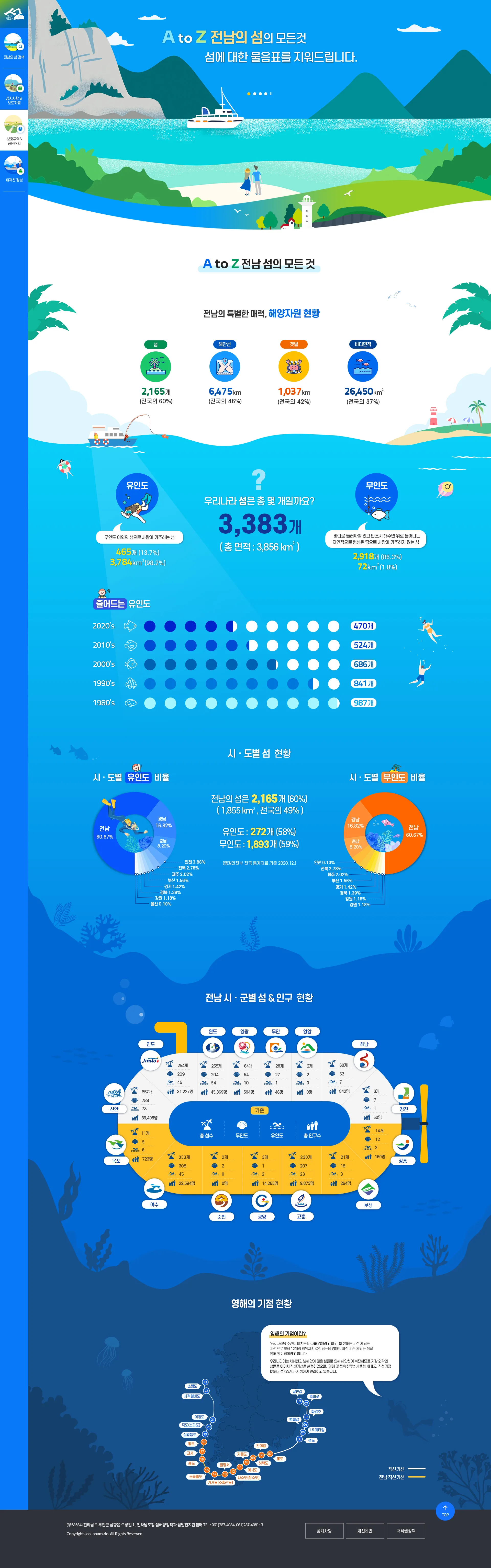 About 전남의섬 메인 화면 스크린샷