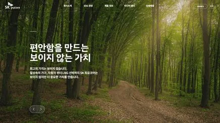 SK 피유코어 - UX/UI Review | The Blue Canvas