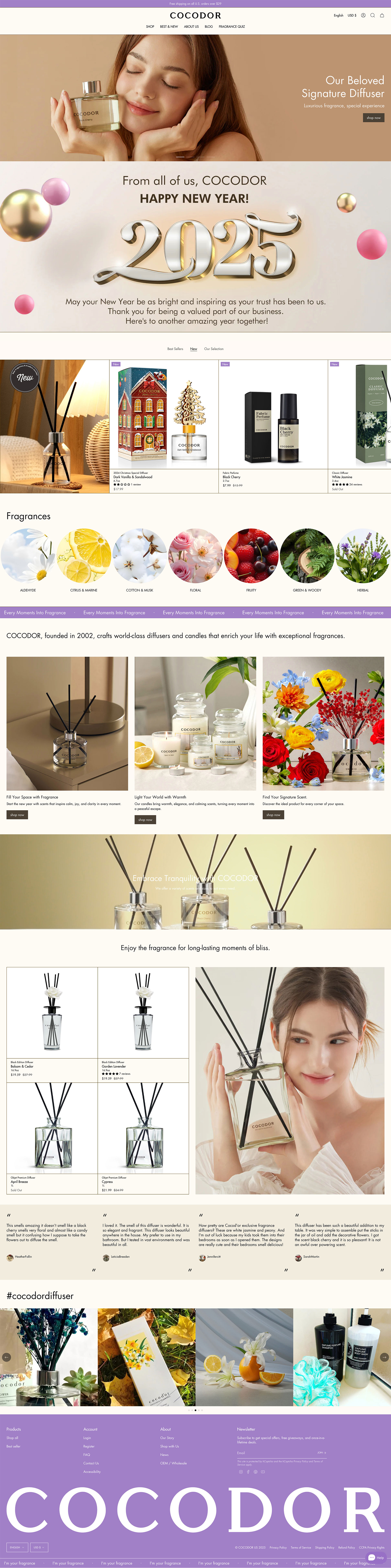 코코도르 미국 스토어 홈페이지 대표 이미지