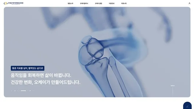 연세오케이정형외과의원 - 의료 웹사이트 UX/UI 리뷰 | The Blue Canvas