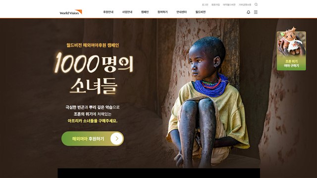 월드비전 - UX/UI 리뷰 | The Blue Canvas