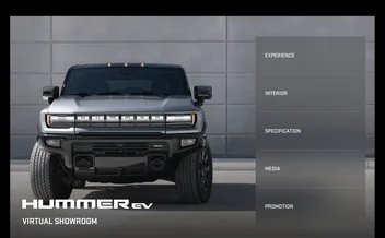 GMC Hummer EV 버추얼 쇼룸 - UX/UI 리뷰 | The Blue Canvas