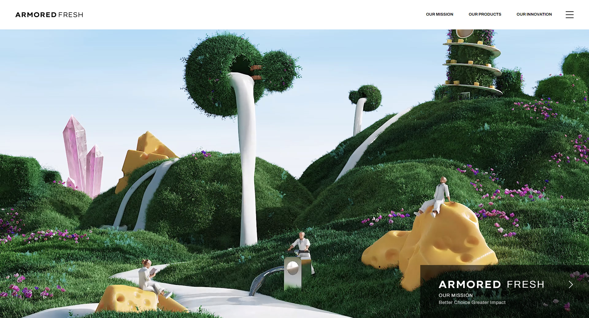 아머드 프레쉬 식물성 치즈 제품을 담은 라이프스타일 이미지