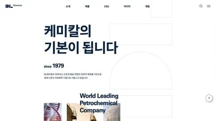 DL케미칼 - 지속가능 소재 혁신 웹사이트 리뷰