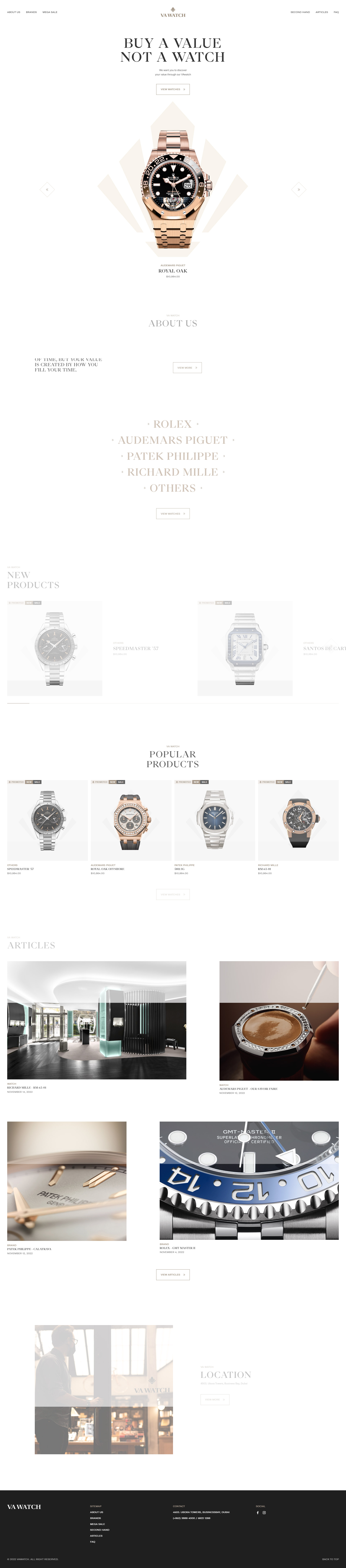 VA WATCH 메인 비주얼