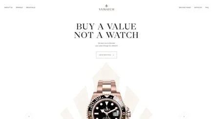 VA WATCH - 웹사이트 UX/UI 리뷰 | The Blue Canvas