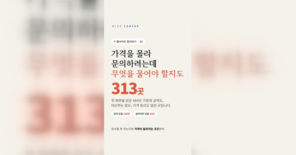 가격을 몰라 문의하려는데 무엇을 물어야 할지도: 첫 화면 464곳