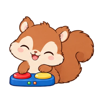 도토리아기다람쥐 움직이는 스티커 — 리듬톡톡