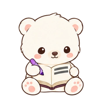 구름아기북극곰 움직이는 스티커 — 밑줄쓱