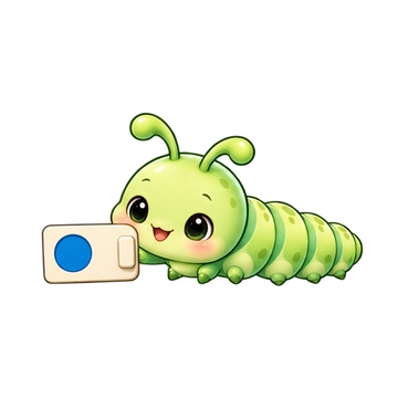 말랑아기애벌레 움직이는 스티커 — 외워볼게