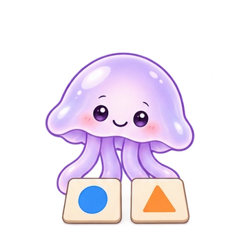 말랑아기해파리 움직이는 스티커 — 순서찾기