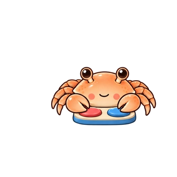 모래아기게 움직이는 스티커 — 리듬톡톡