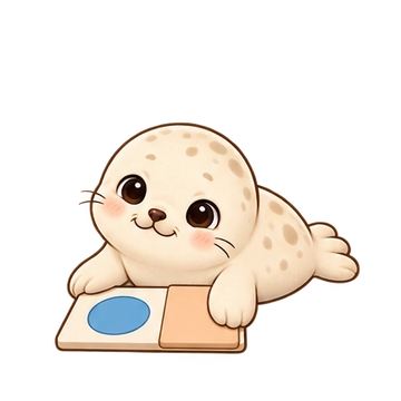 우유아기물범 움직이는 스티커 — 외워볼게