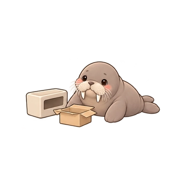 포근아기바다코끼리 움직이는 스티커 — 분리수거