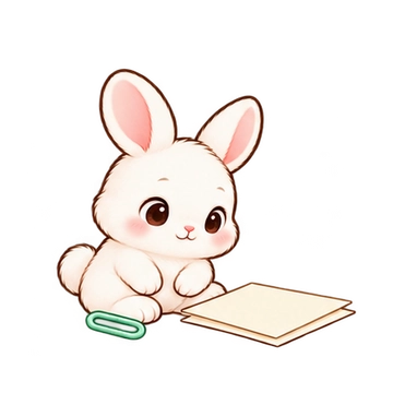 우유아기토끼 움직이는 스티커 — 정리클립