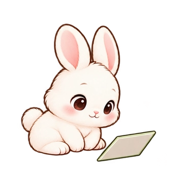 우유아기토끼 움직이는 스티커 — 같이보자