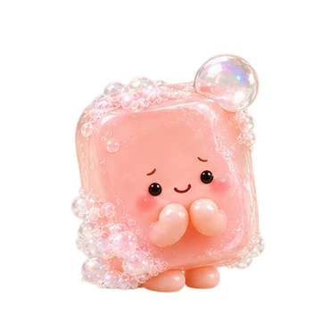 거품비누 움직이는 스티커 — 하트 거품