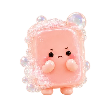 거품비누 움직이는 스티커 — 뾰로통한 거품