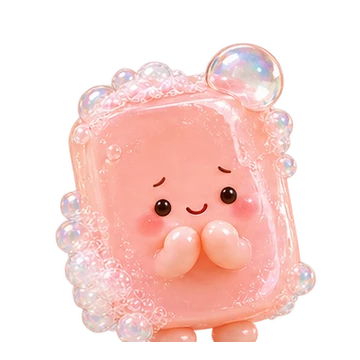 거품비누 움직이는 스티커 — 거품잠