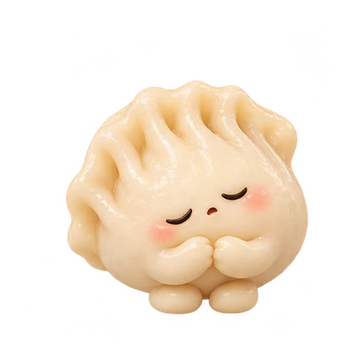 만두 움직이는 스티커 — 긴장한 손