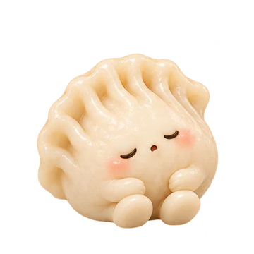 만두 움직이는 스티커 — 동그랗게 잘 자