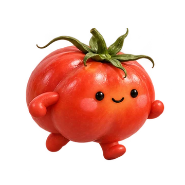 토마토 움직이는 스티커 — 서둘러 구르기