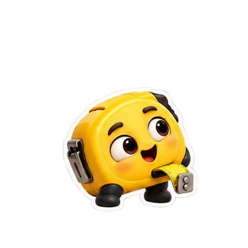 줄자 움직이는 스티커 — 줄 끝 인사