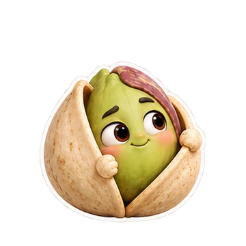 피스타치오 움직이는 스티커 — 하품 쭉