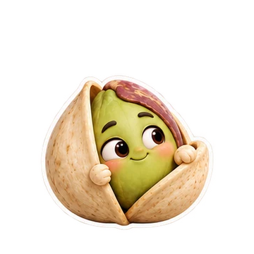피스타치오 움직이는 스티커 — 빼꼼 기다림