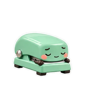 스테이플러 움직이는 스티커 — 아침 기지개