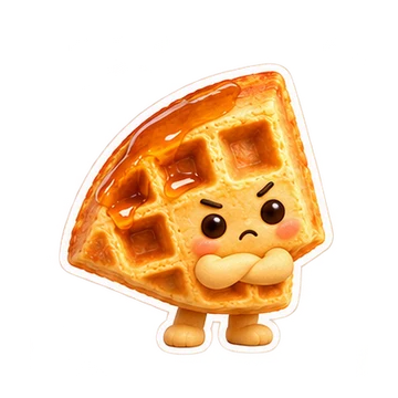 와플 움직이는 스티커 — 토라진 발짓