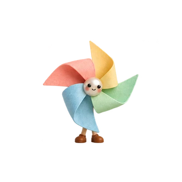 바람개비 움직이는 스티커 — 잠깐 기다림