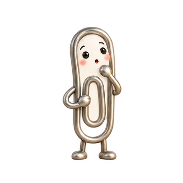 클립 움직이는 스티커 — 골똘 생각