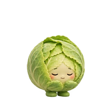 양배추 움직이는 스티커 — 아침 잎 펴기