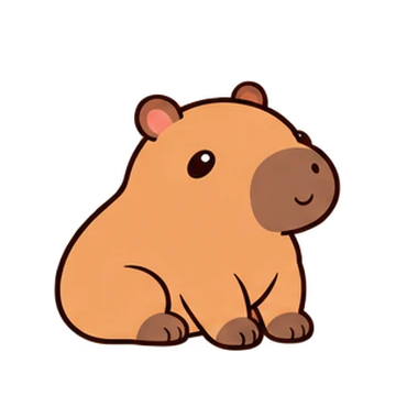 Relaxed Baby Capybara Representative Sticker