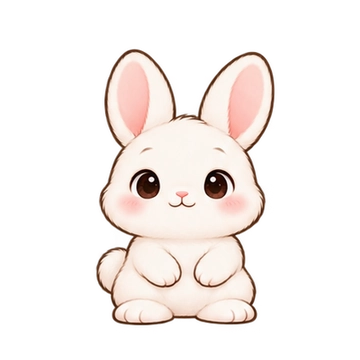 우유아기토끼 대표 스티커