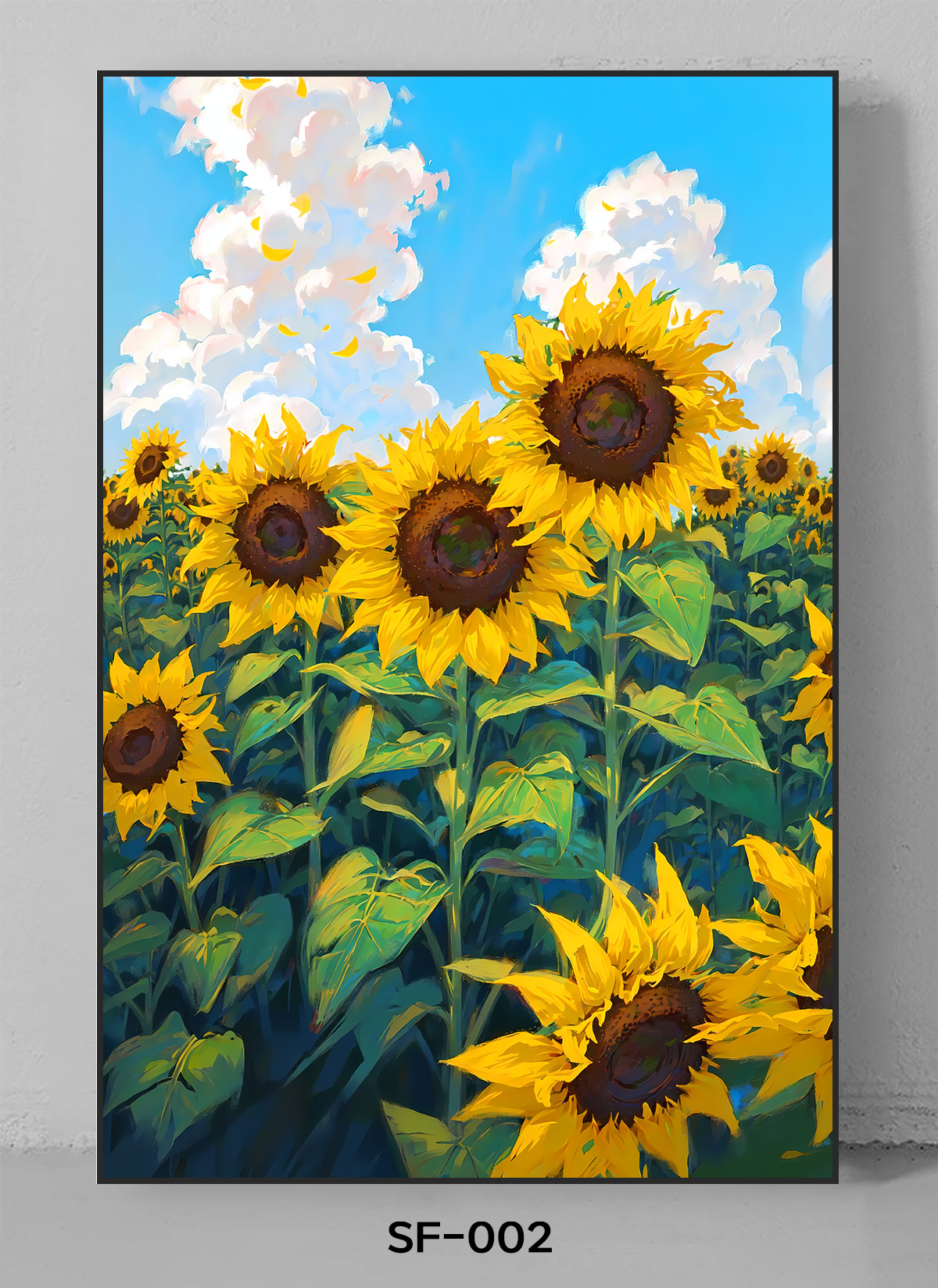 “Embracing the Potential of a Sunflower Painting for Good Fortune in Interior Design”